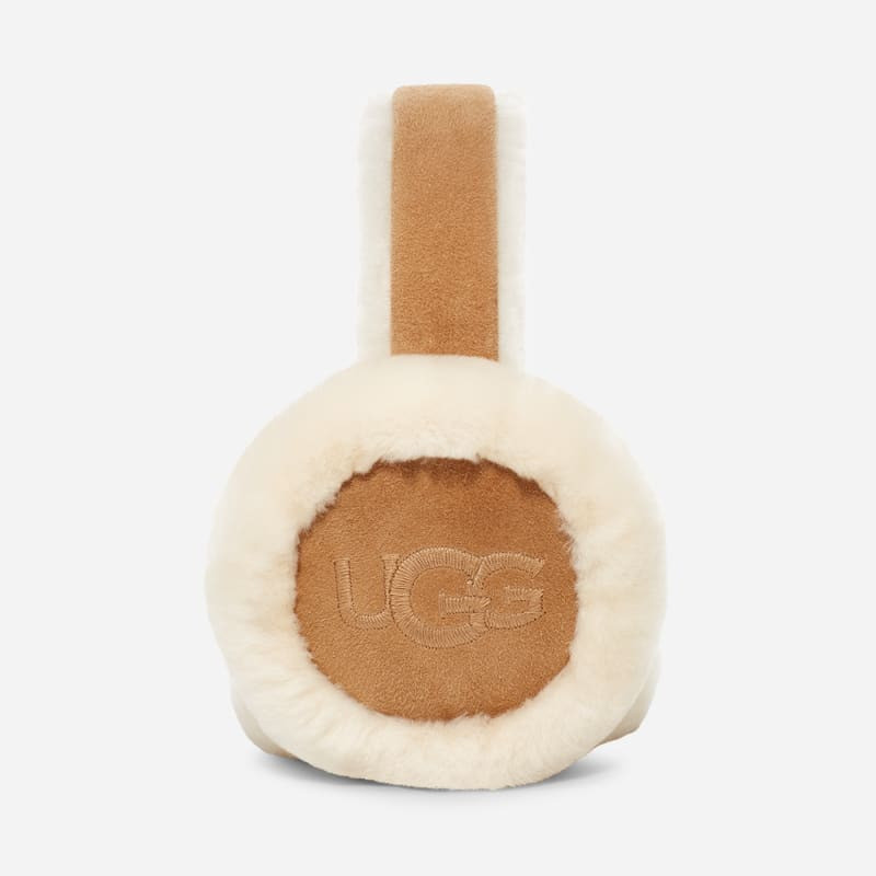 ® Women's Sheepskin Embroidery Earmuff in Chestnut 1