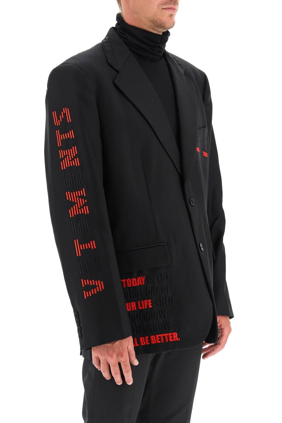 JACKET WITH HIDDEN MESSAGE EMBROIDERY - 3