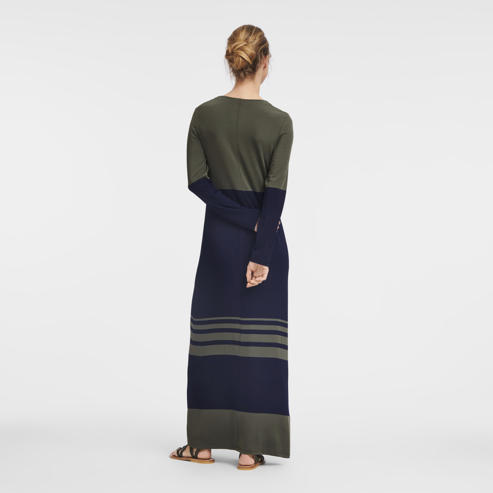 Long dress Navy/Khaki - Jersey - 4