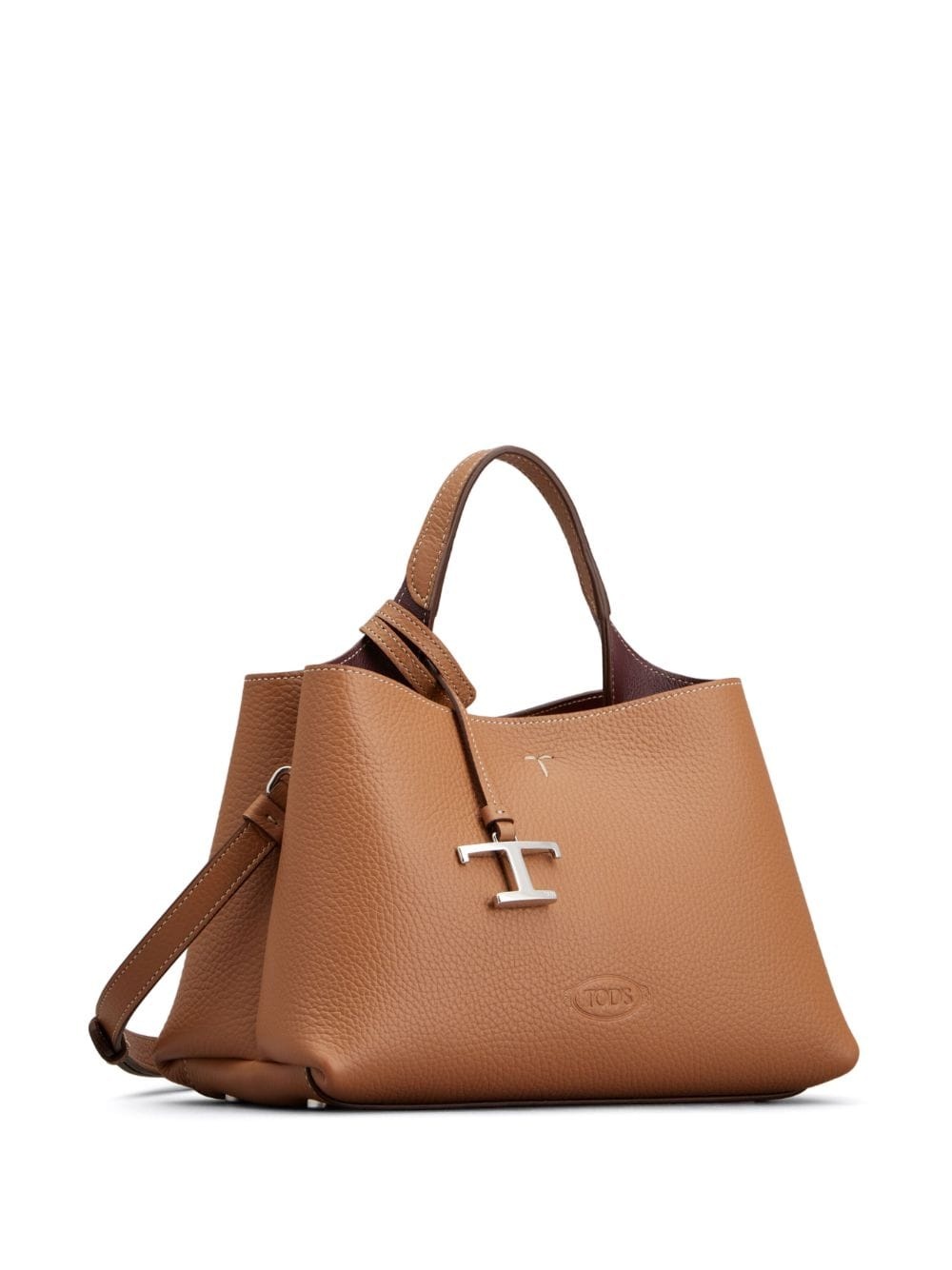 logo-pendant leather tote bag - 2