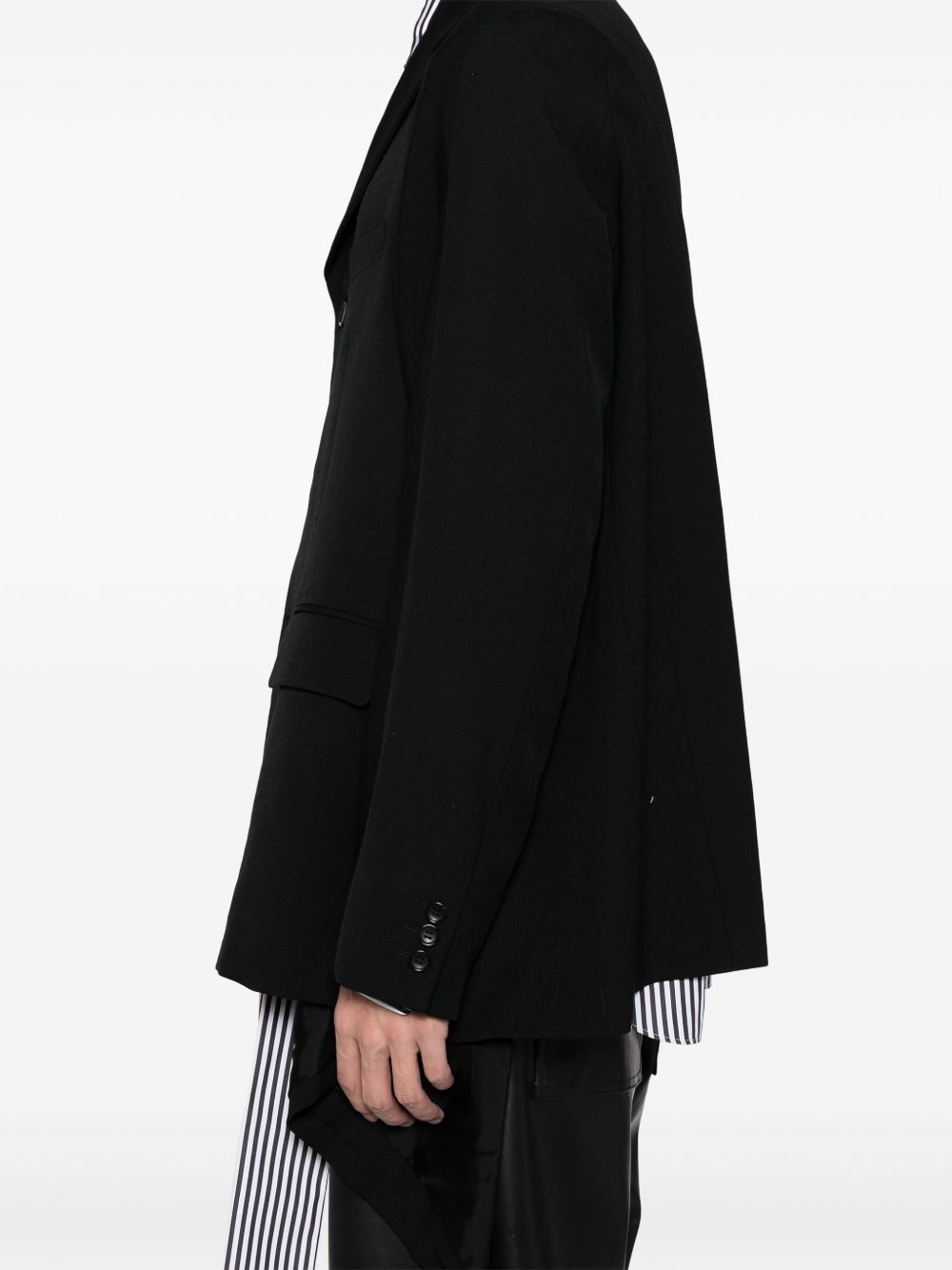 asymmetrical hem blazer - 5