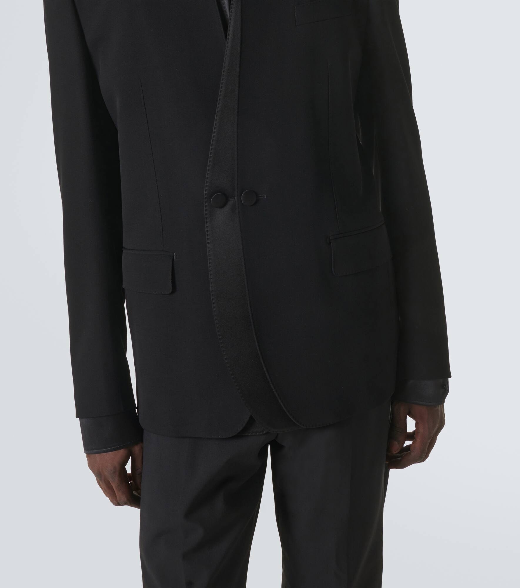 Wool-blend gabardine blazer - 7