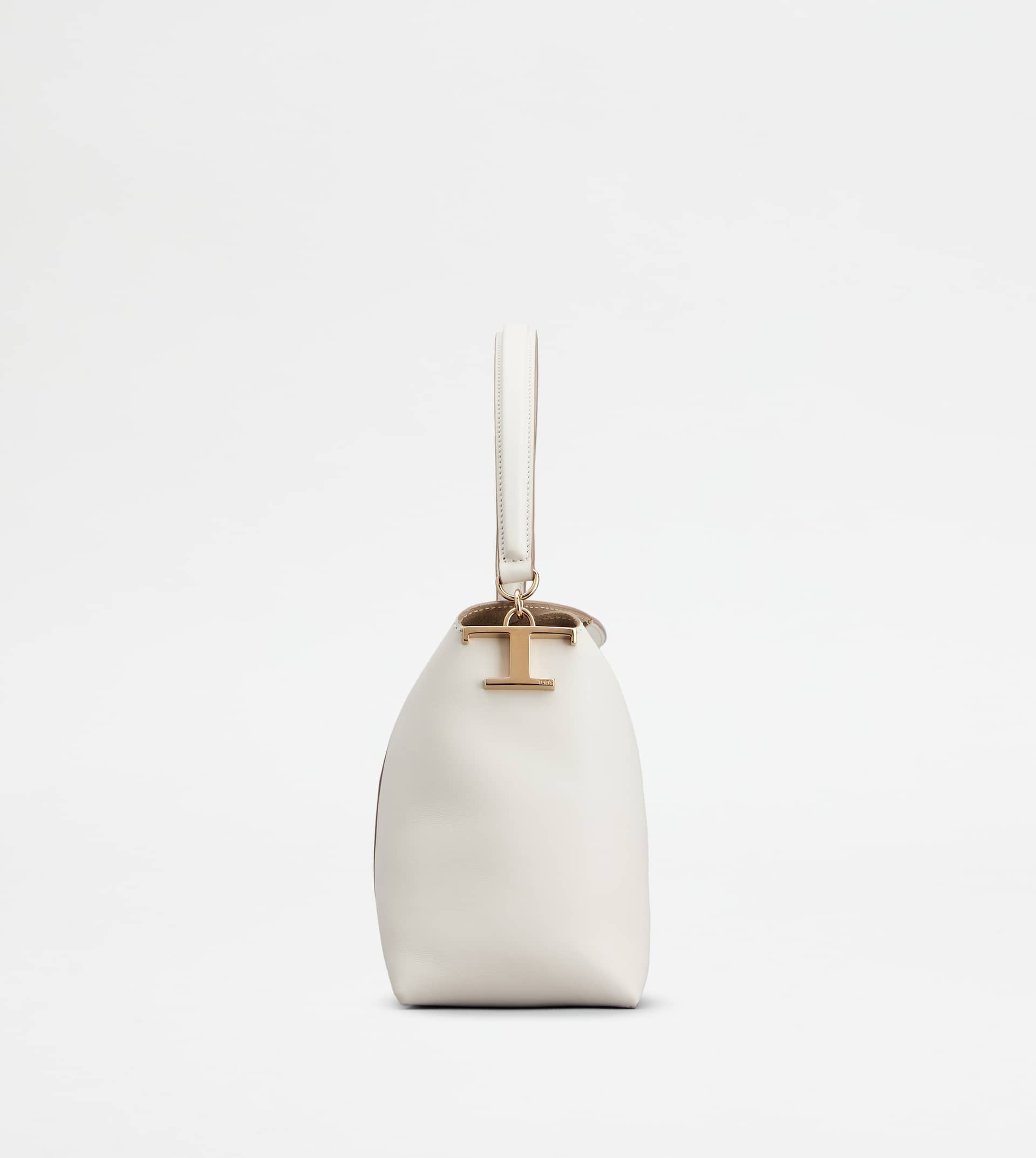TOD'S T CASE SHOULDER BAG IN LEATHER SMALL - OFF WHITE - 2