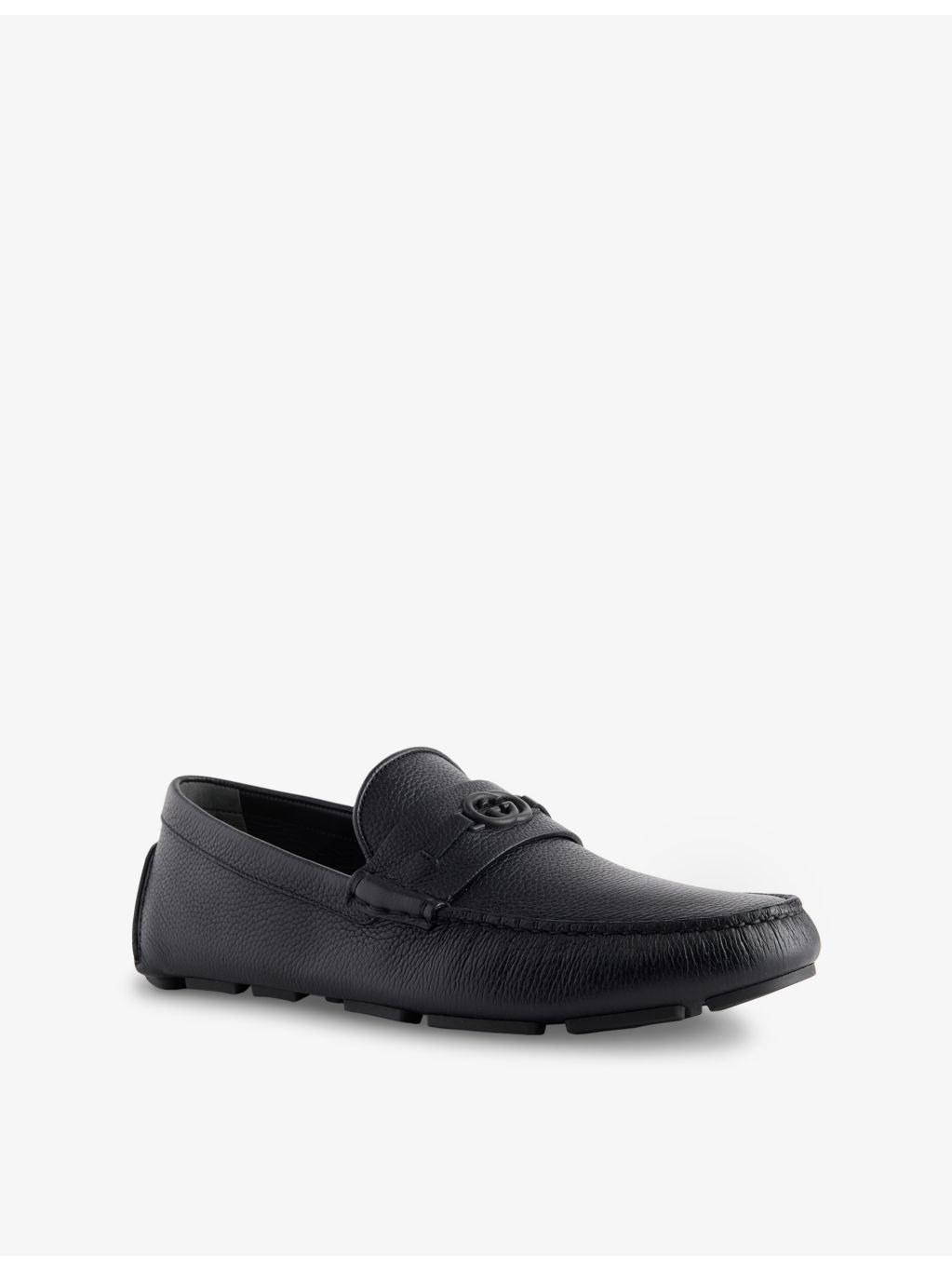GG Leather Driver Loafers - 3