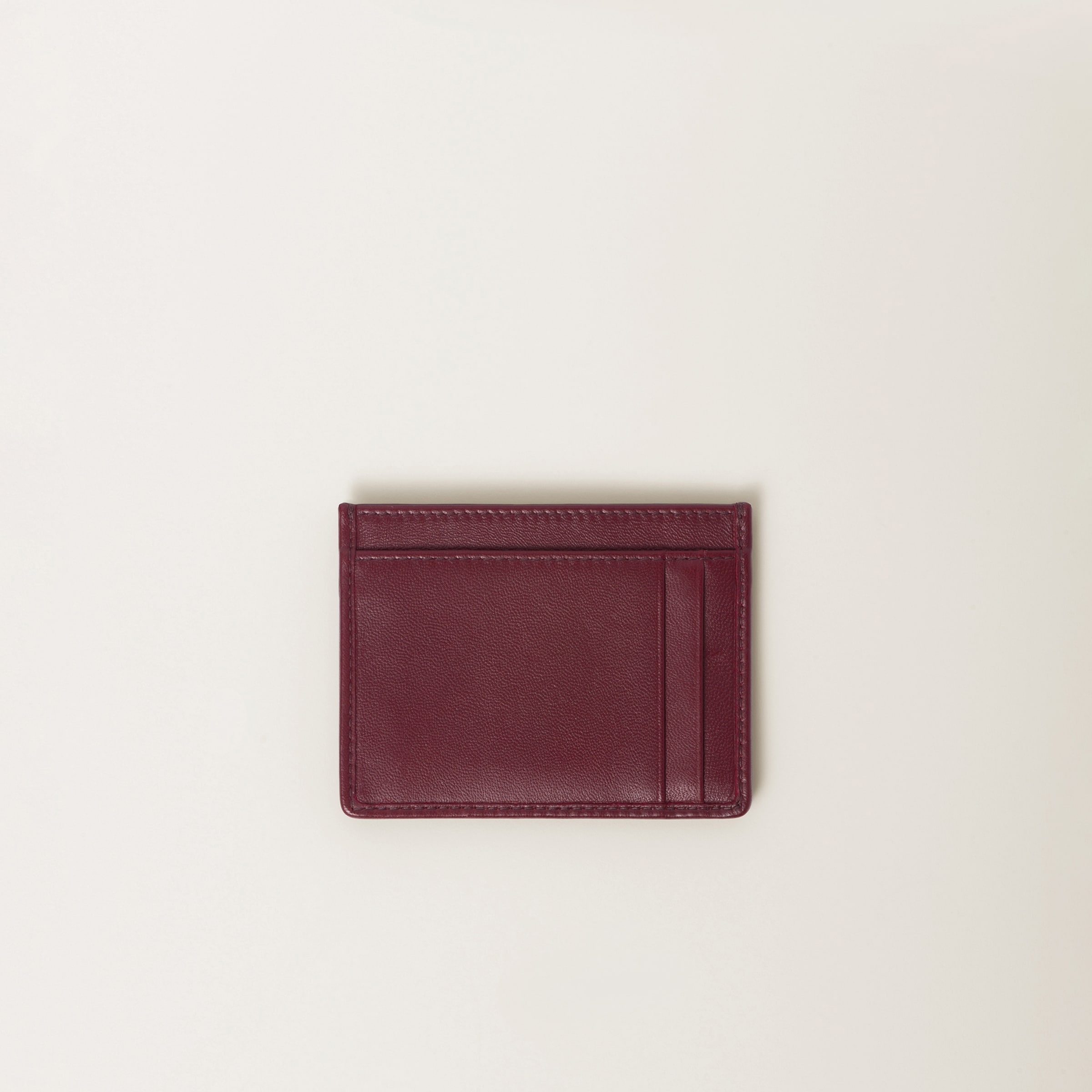 Matelassé nappa leather card holder - 2