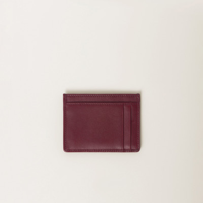 Miu Miu Matelassé nappa leather card holder outlook