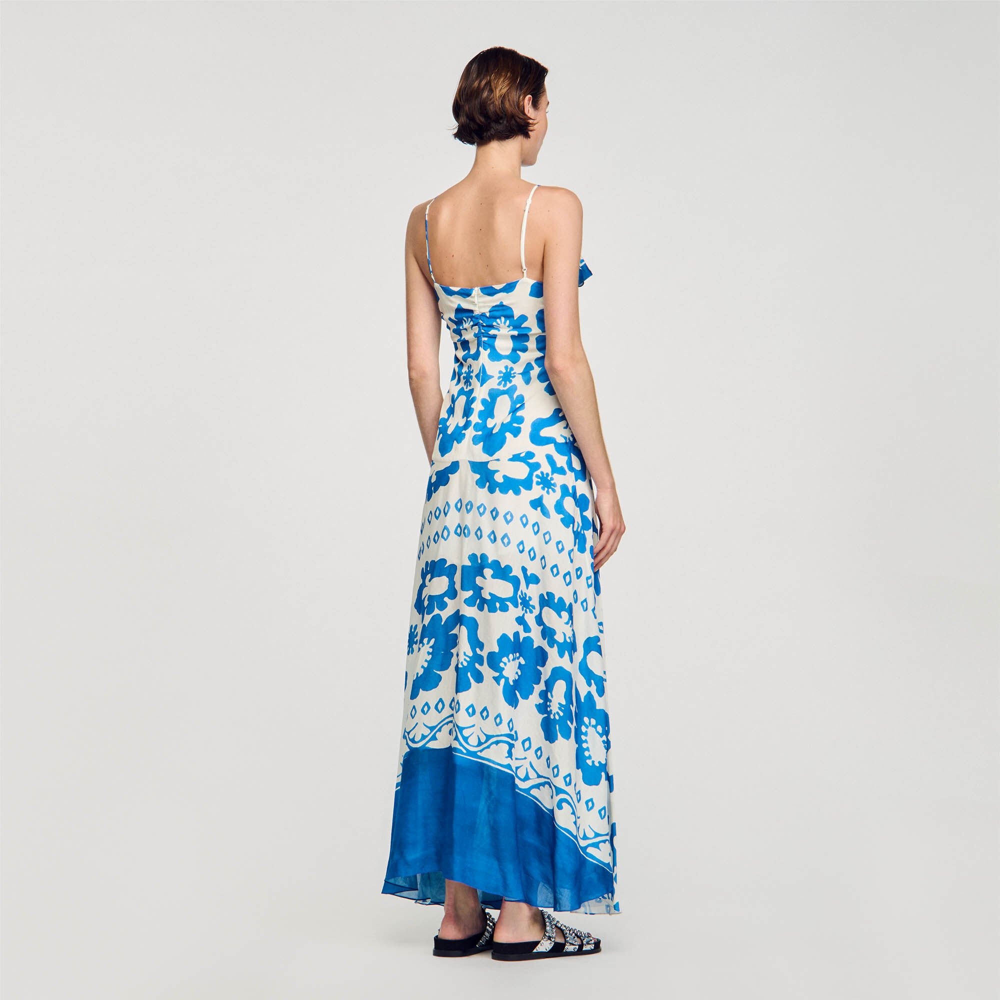 RUFFLED PRINT DRESS - 6