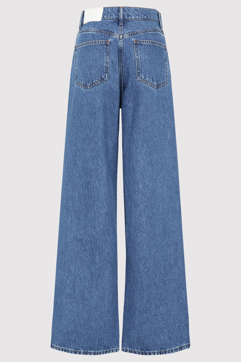 ST. AGNI Mid Rise Wide Leg - Denim Blue outlook