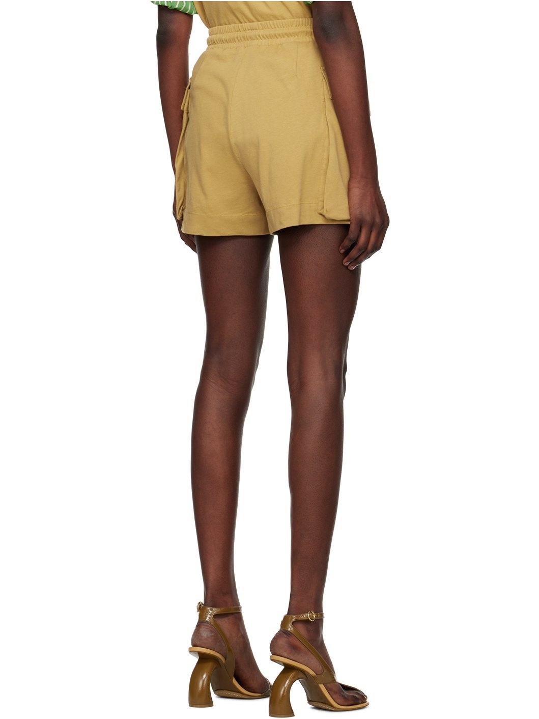 Tan Drawstring Shorts - 3