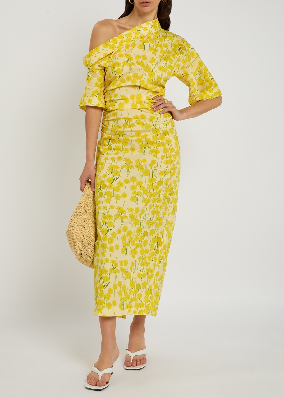 Bernadette Bowery Floral-print Stretch-cotton Midi Dress - 4