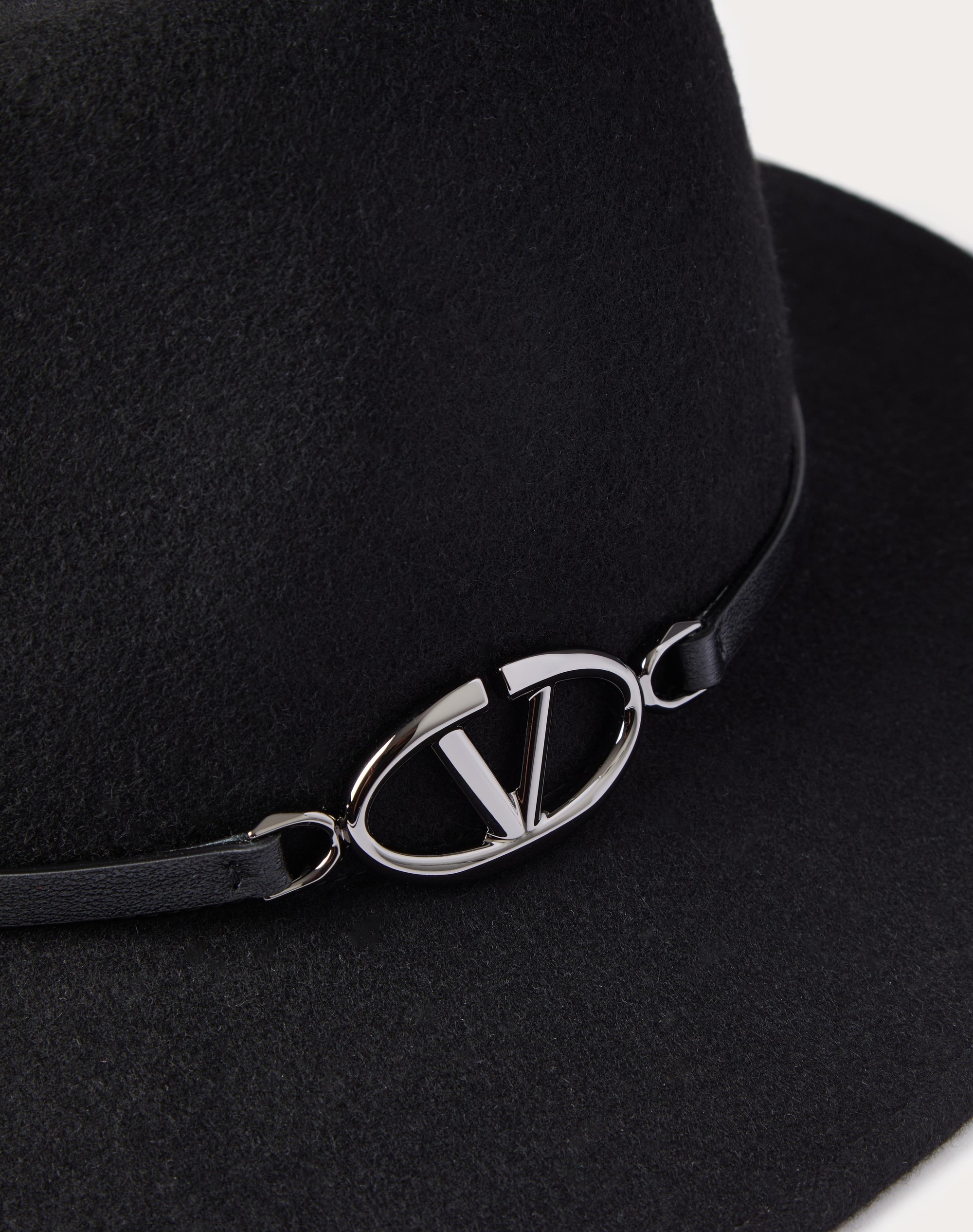 VLOGO THE BOLD EDITION MERINO WOOL AND LEATHER FEDORA HAT - 2
