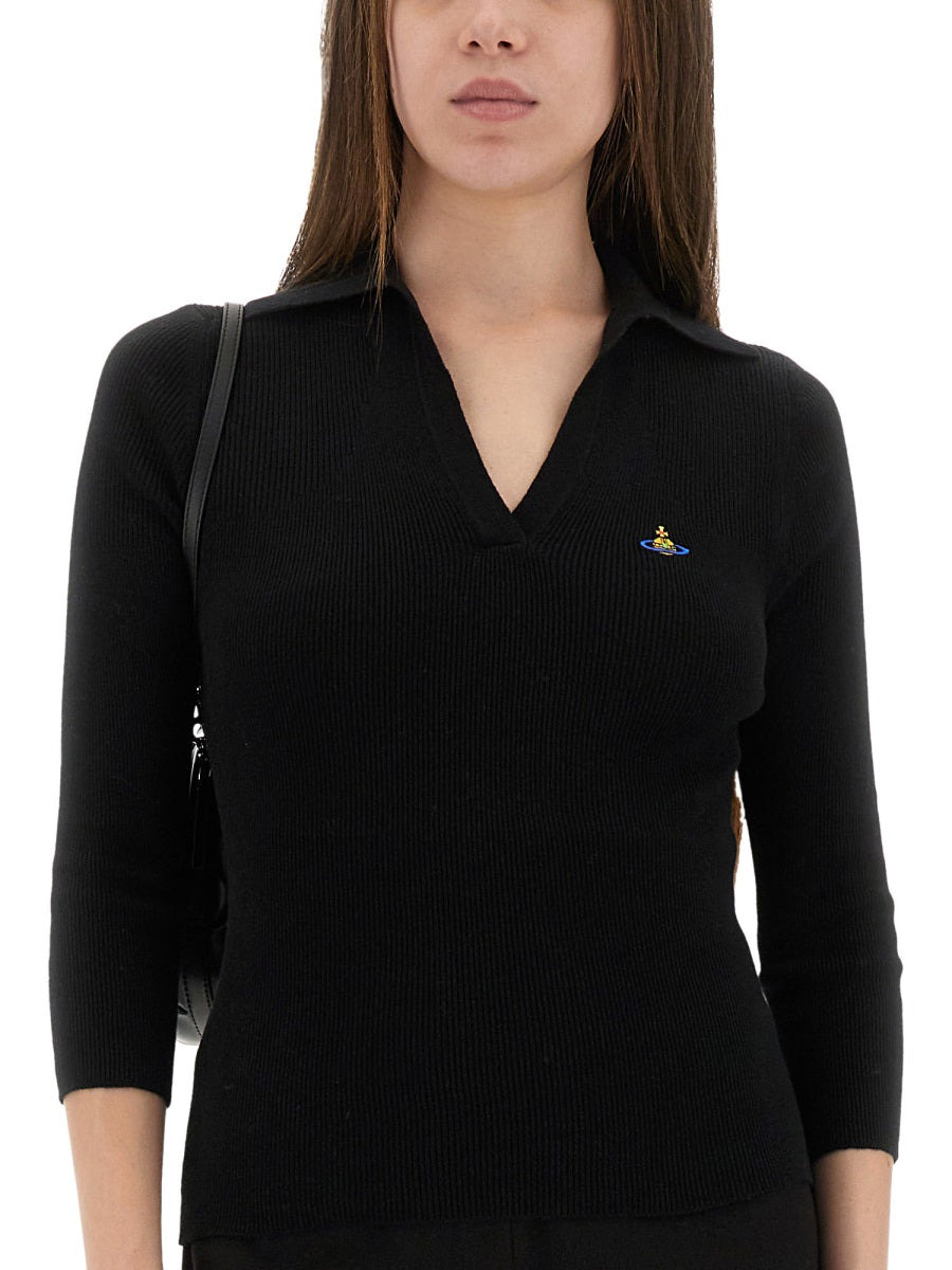 Vivienne Westwood Women Polo Shirt "Navy" - 2