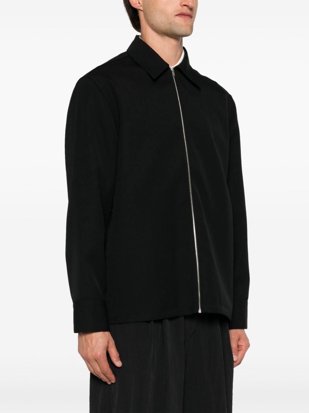 wool gabardine shirt - 3