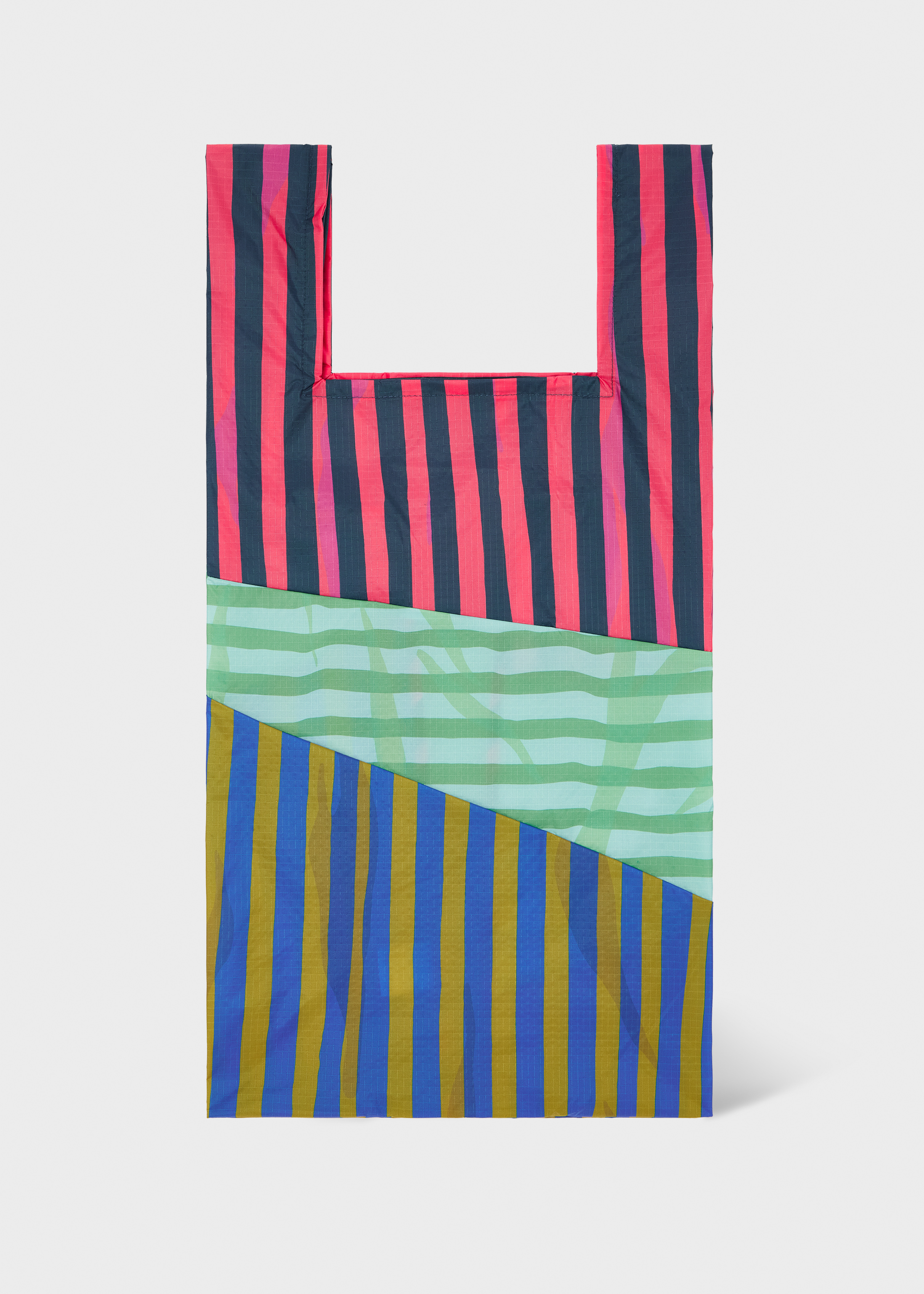 Susan Bijl x Paul Smith - Pink Mixed-Stripe 'The New Shopping Bag' Large - 5