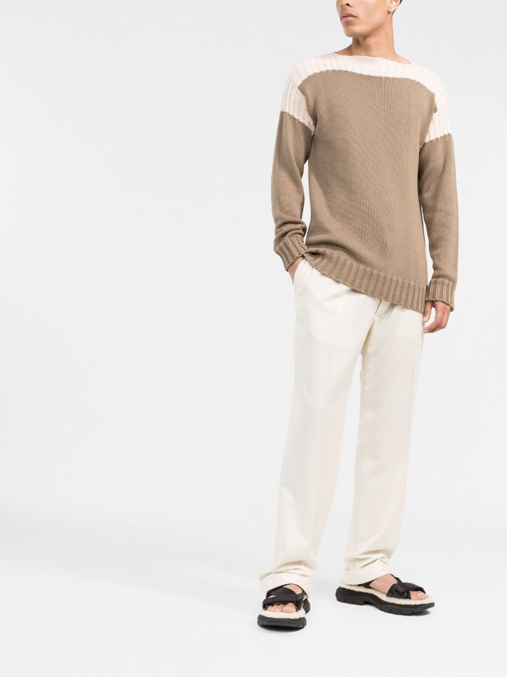 two-tone intarsia-knit jumper - 2