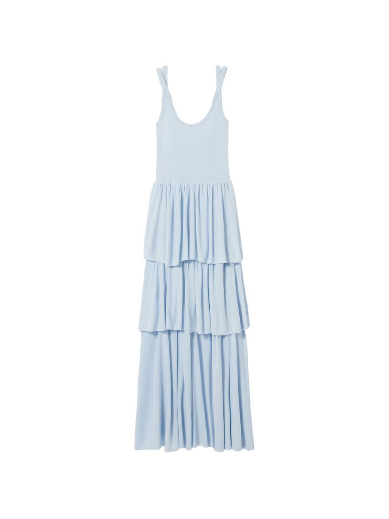 tiered knitted asymmetric dress 1