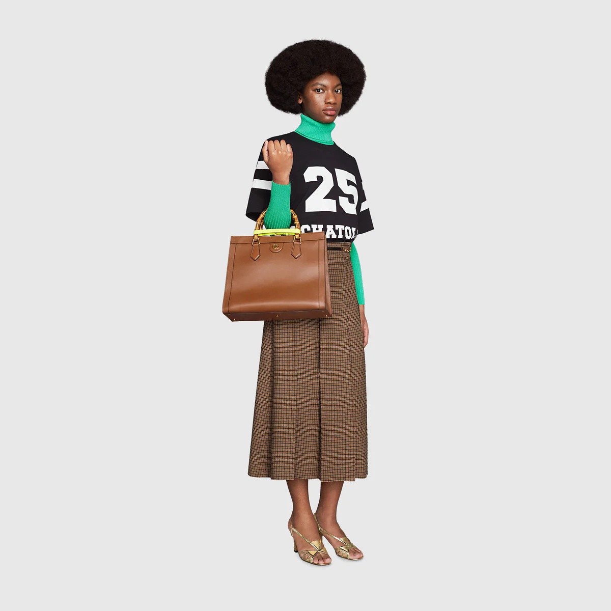 Pleated skirt with Double G chain - 2