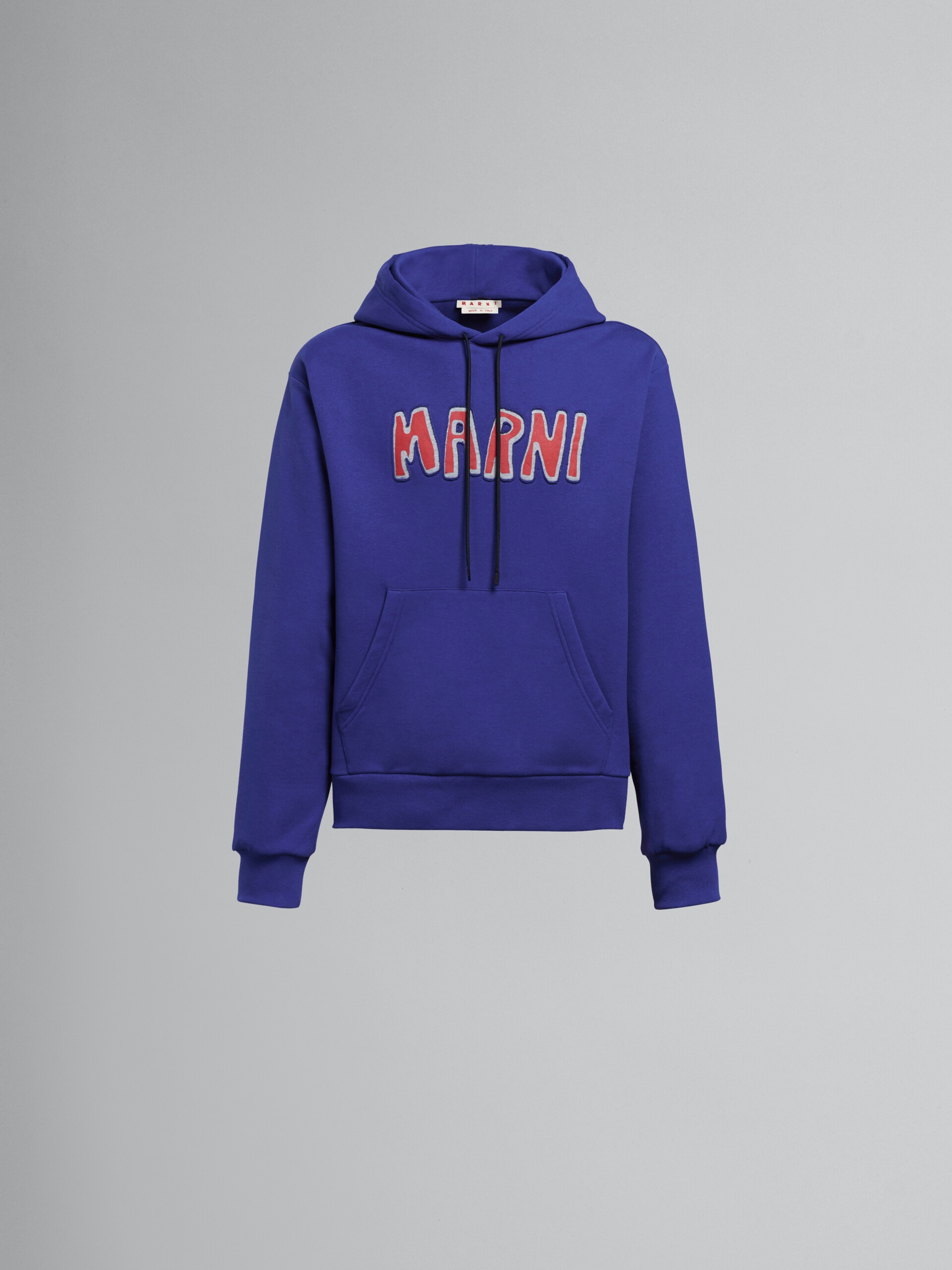 BLUE HOODIE WITH LOGO - 1