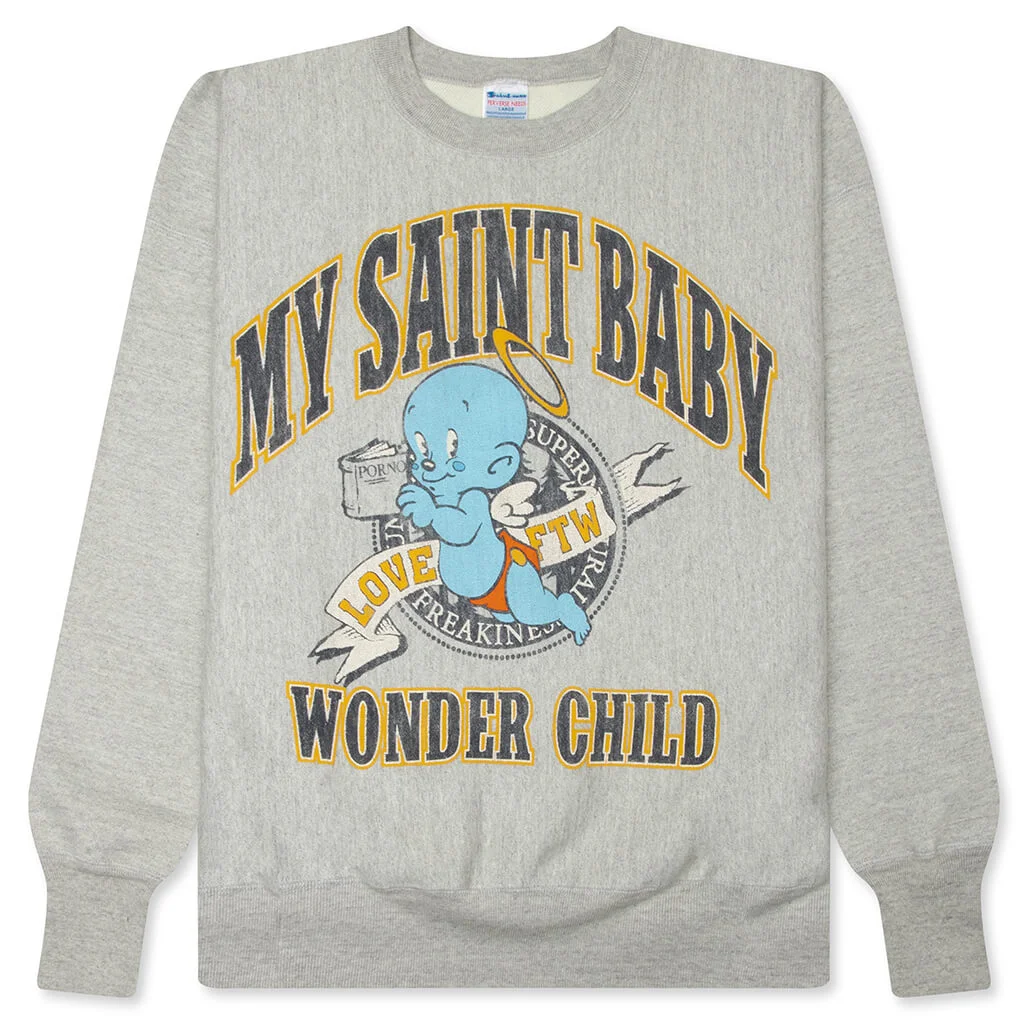 BABY MICHAEL WONDER CHILD CREWNECK - GREY - 1