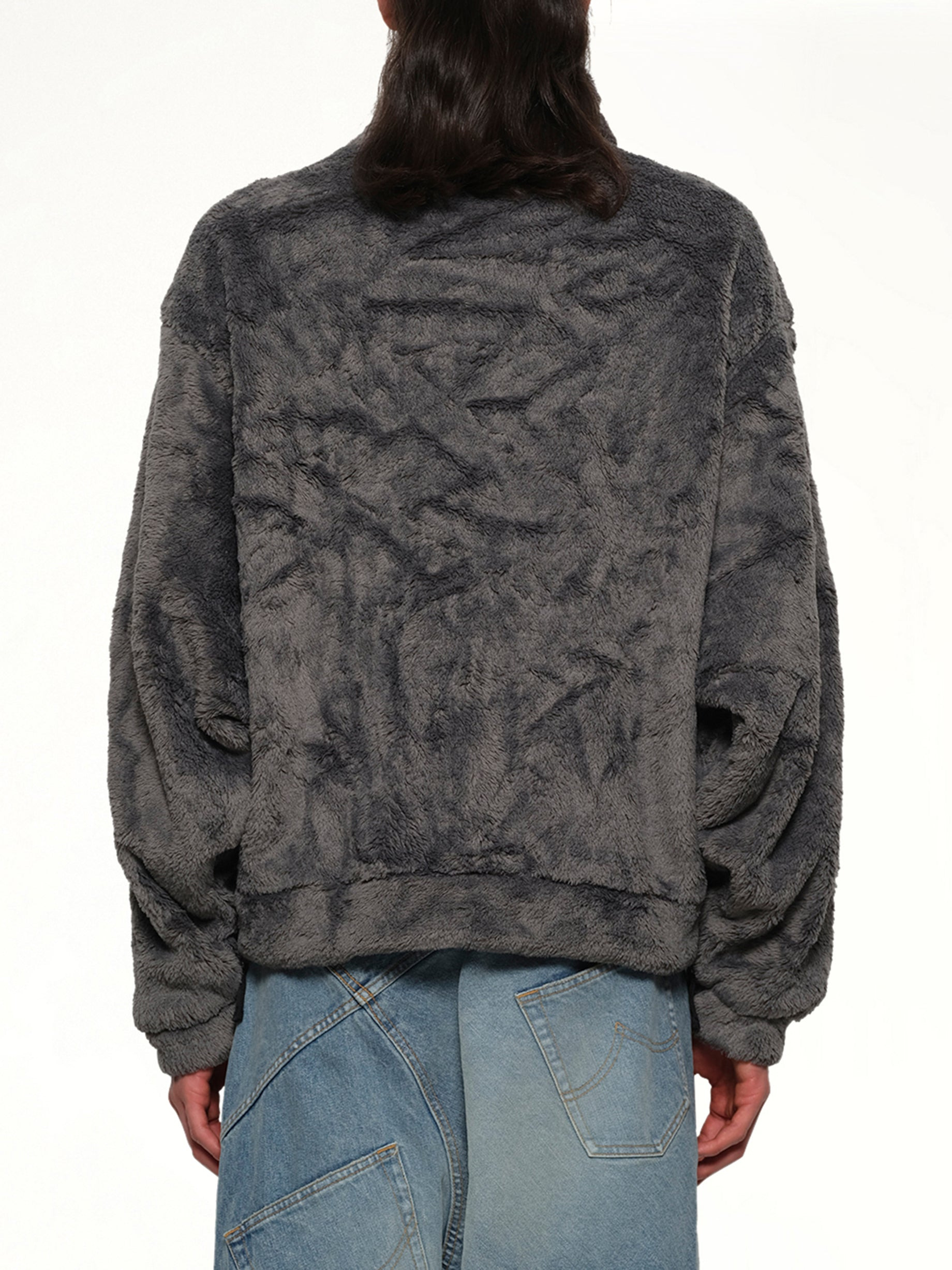 Glow in the dark Skelton Fleece Jacket in Grey - 5