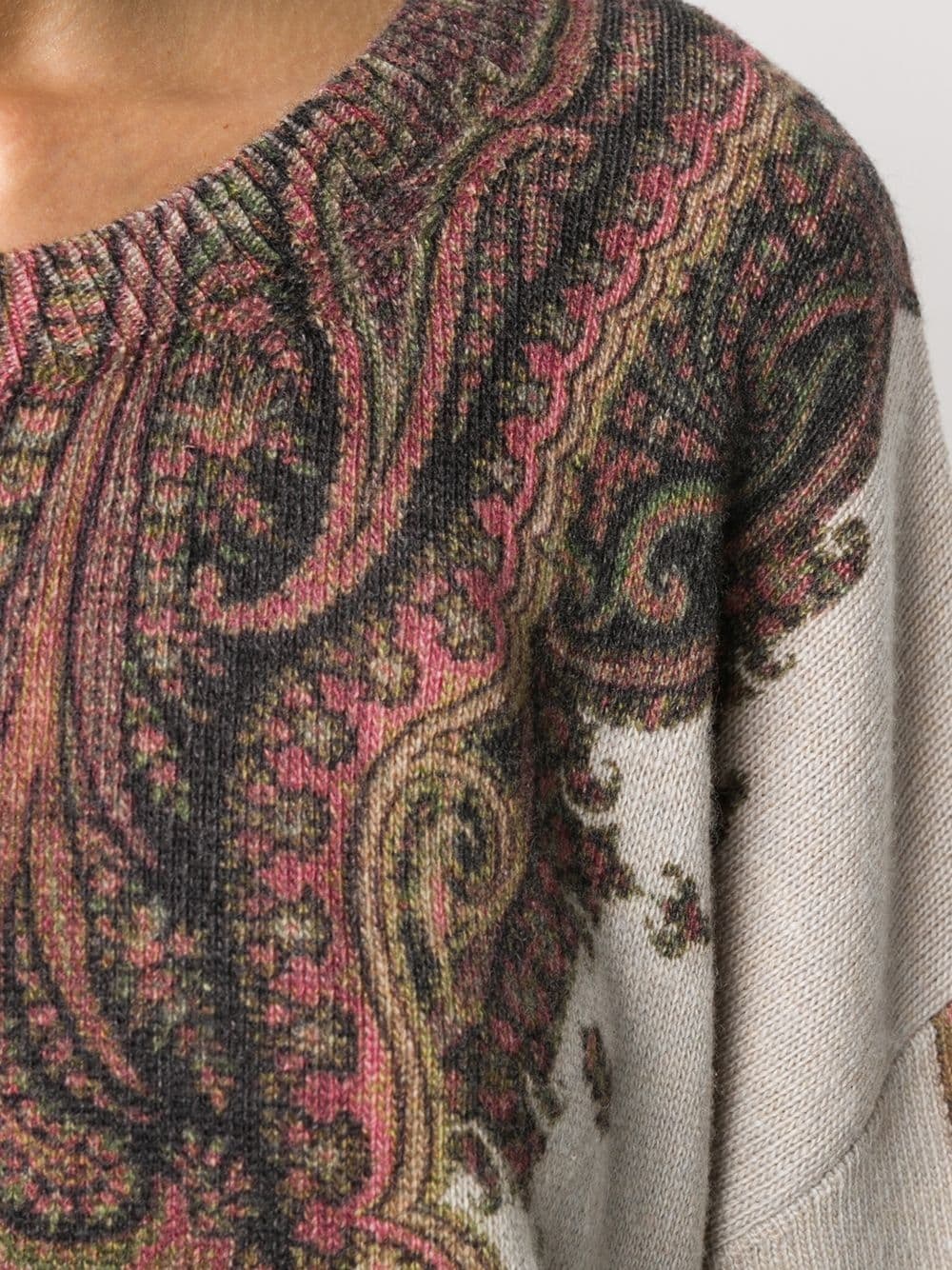 paisley-print  knitted top  - 5