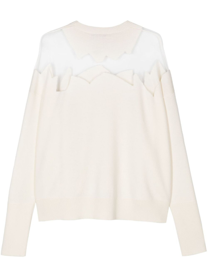 VIKTOR & ROLF semi-sheer panel sweater outlook