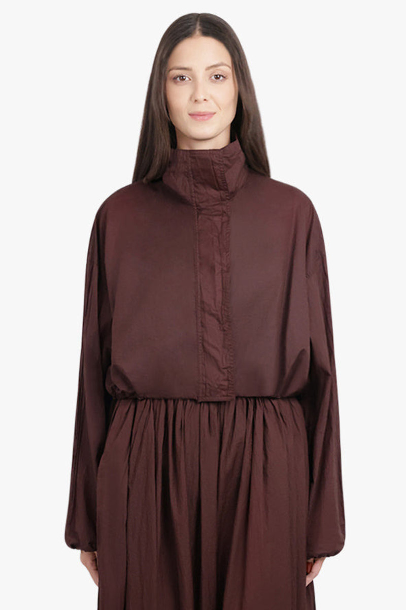Alaïa CROP HIGH NECK PARKA JACKET | AUBERGINE outlook