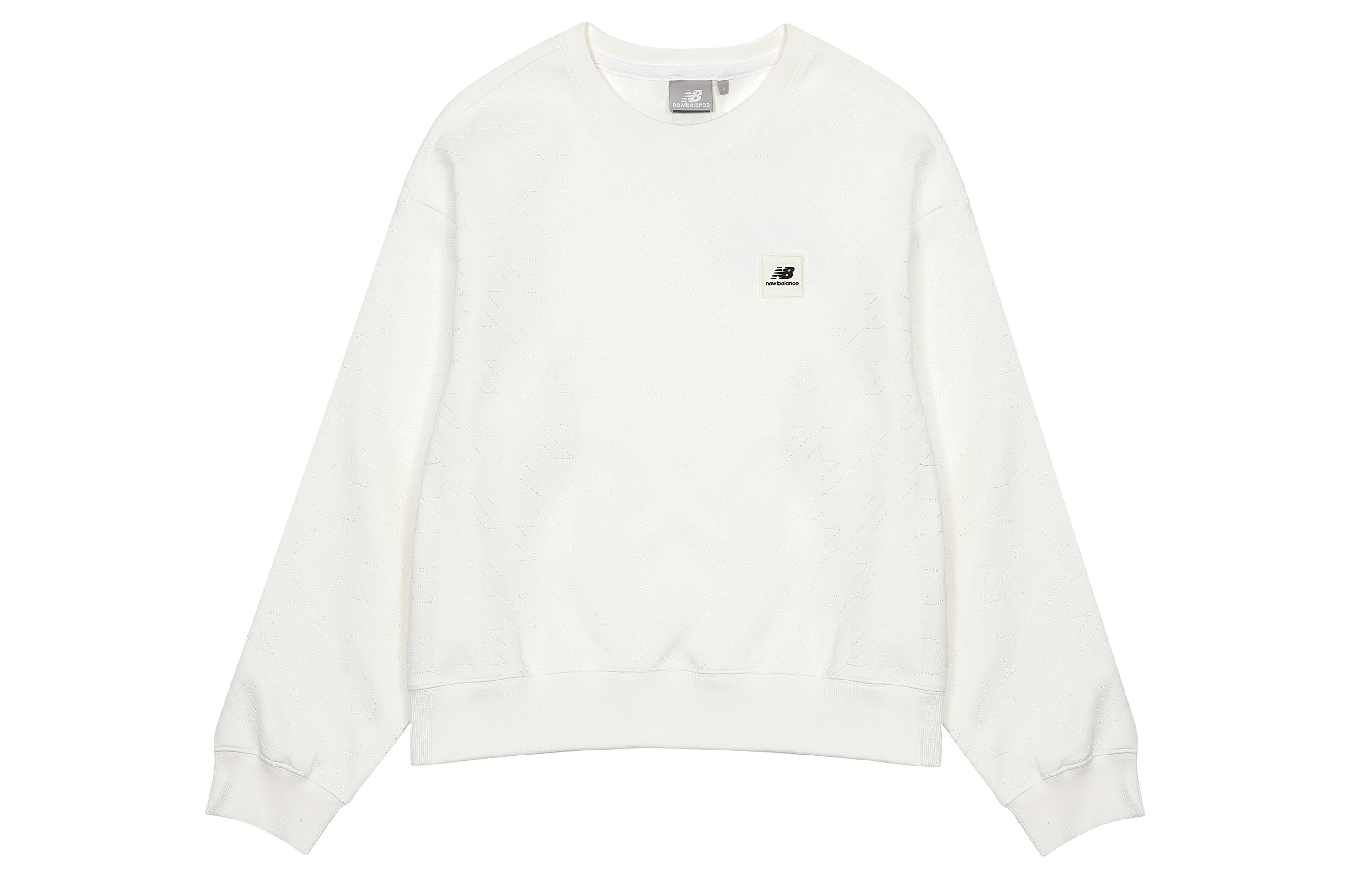 (WMNS) New Balance Logo Casual Sweatshirt 'White' 5CC37142-WT - 2