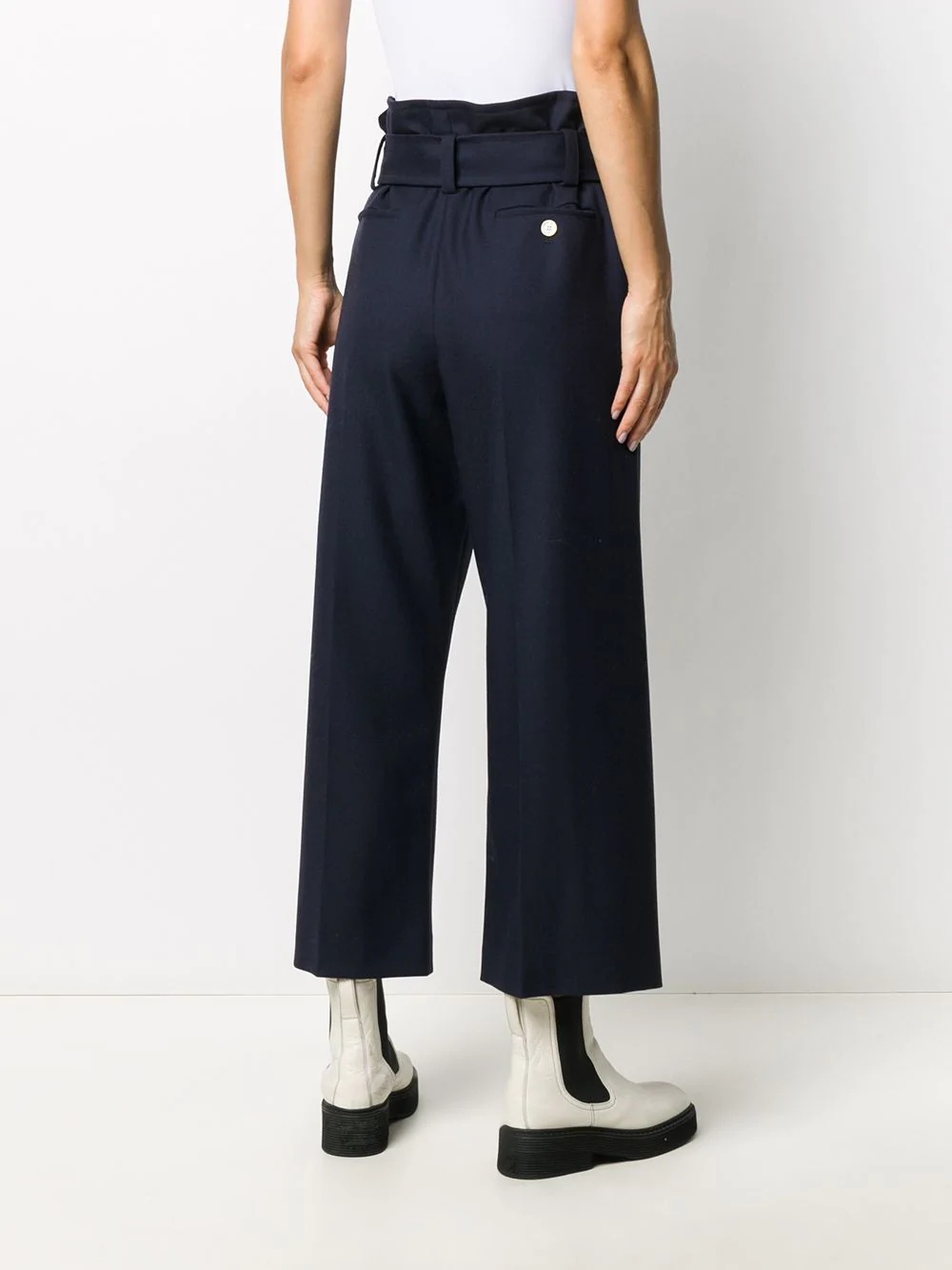 high waist cropped trousers - 4