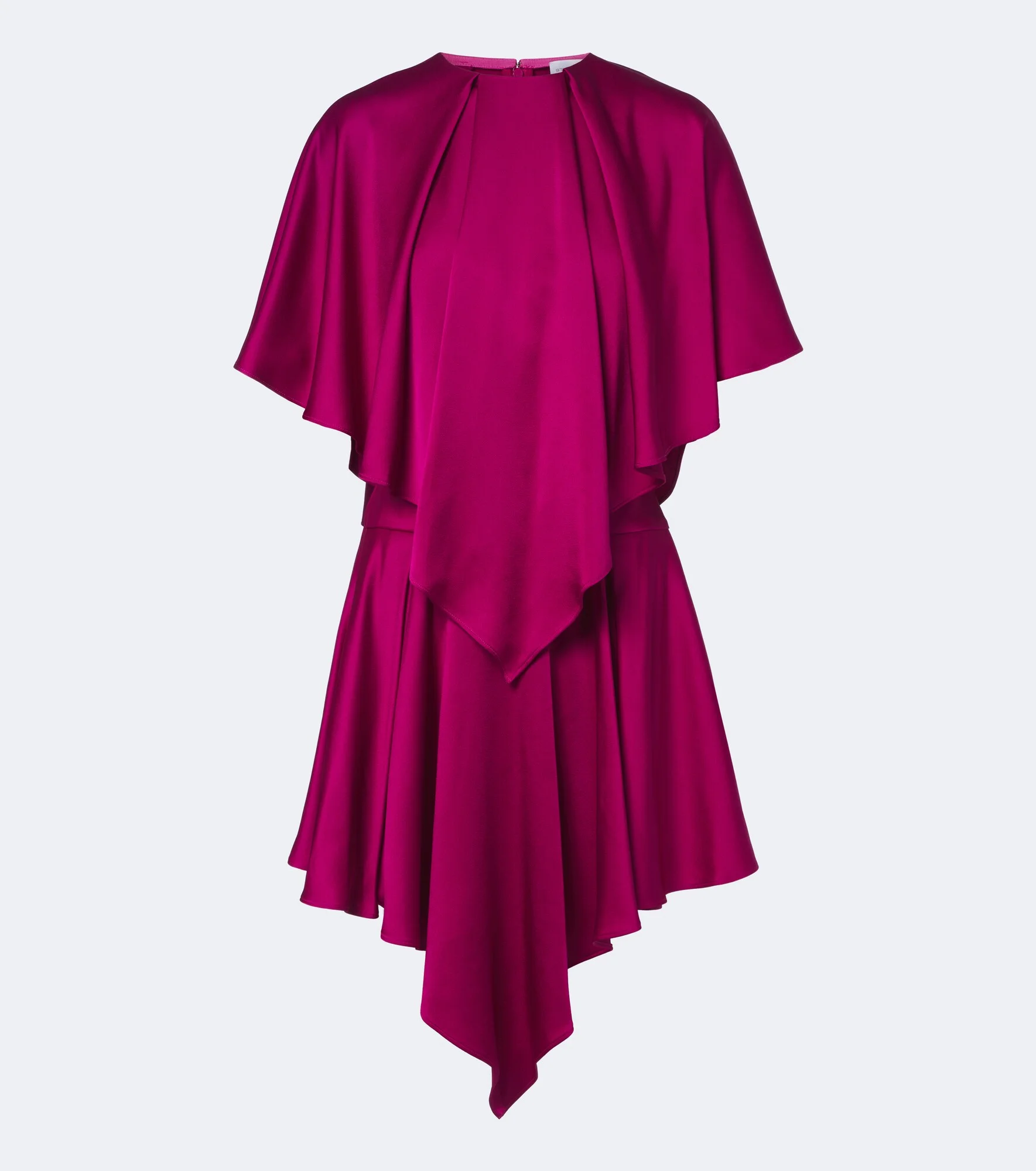 Caped satin minidress - 1