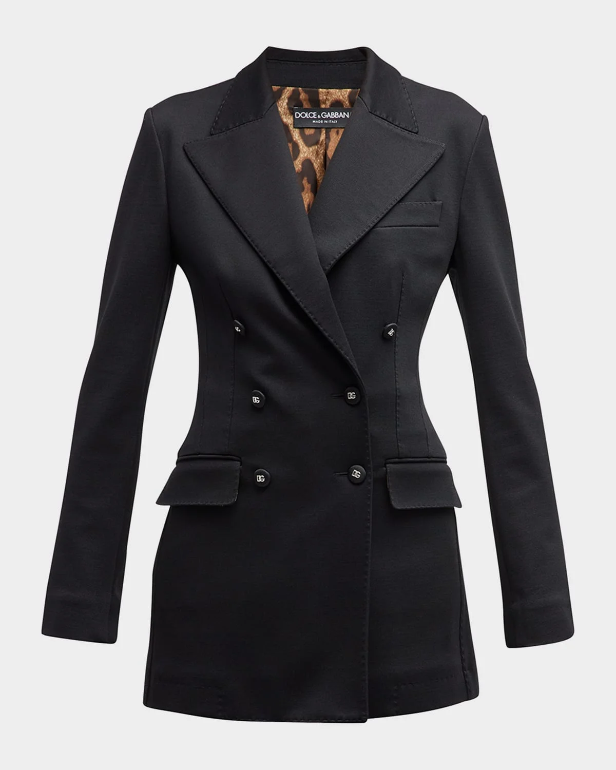 Long Tailored Blazer Jacket with Button Detail - 1