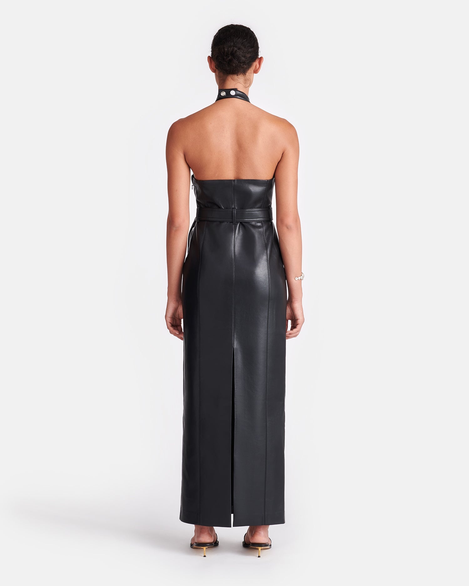 Regenerated Leather Midi Dress - 3