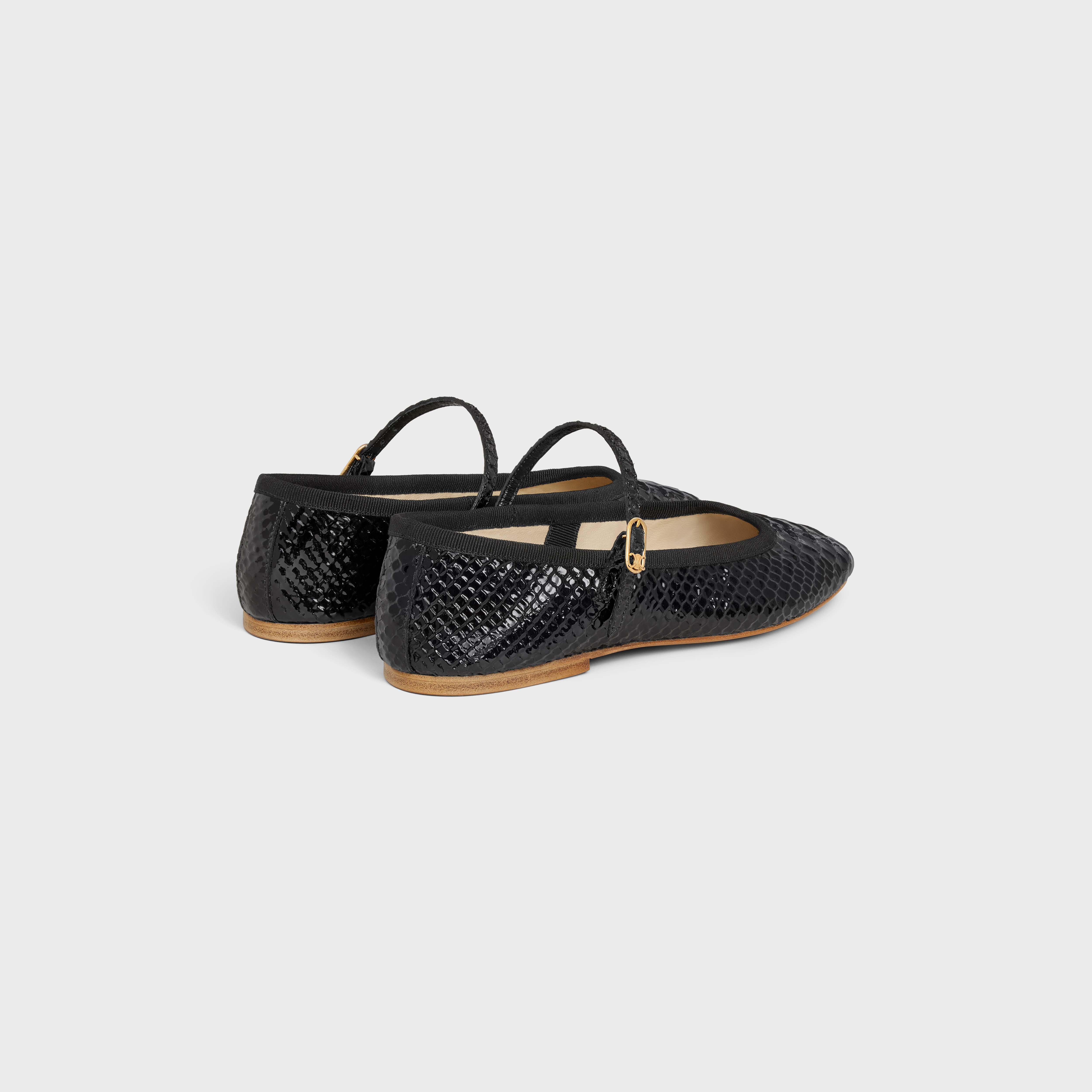 MARY JANE BALLERINA LES BALLERINES CELINE in Python Stamped Calfskin - 3