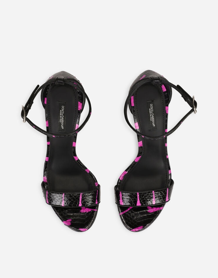 Printed elaphe baroque DG sandals - 4