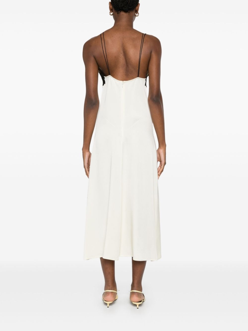 lace-trimmed midi dress - 4