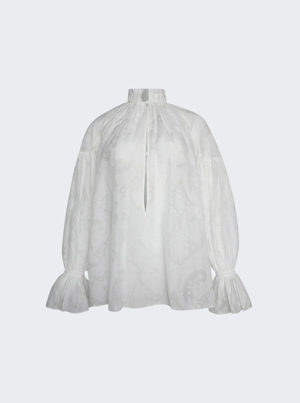 Ruched Blouse White - 1