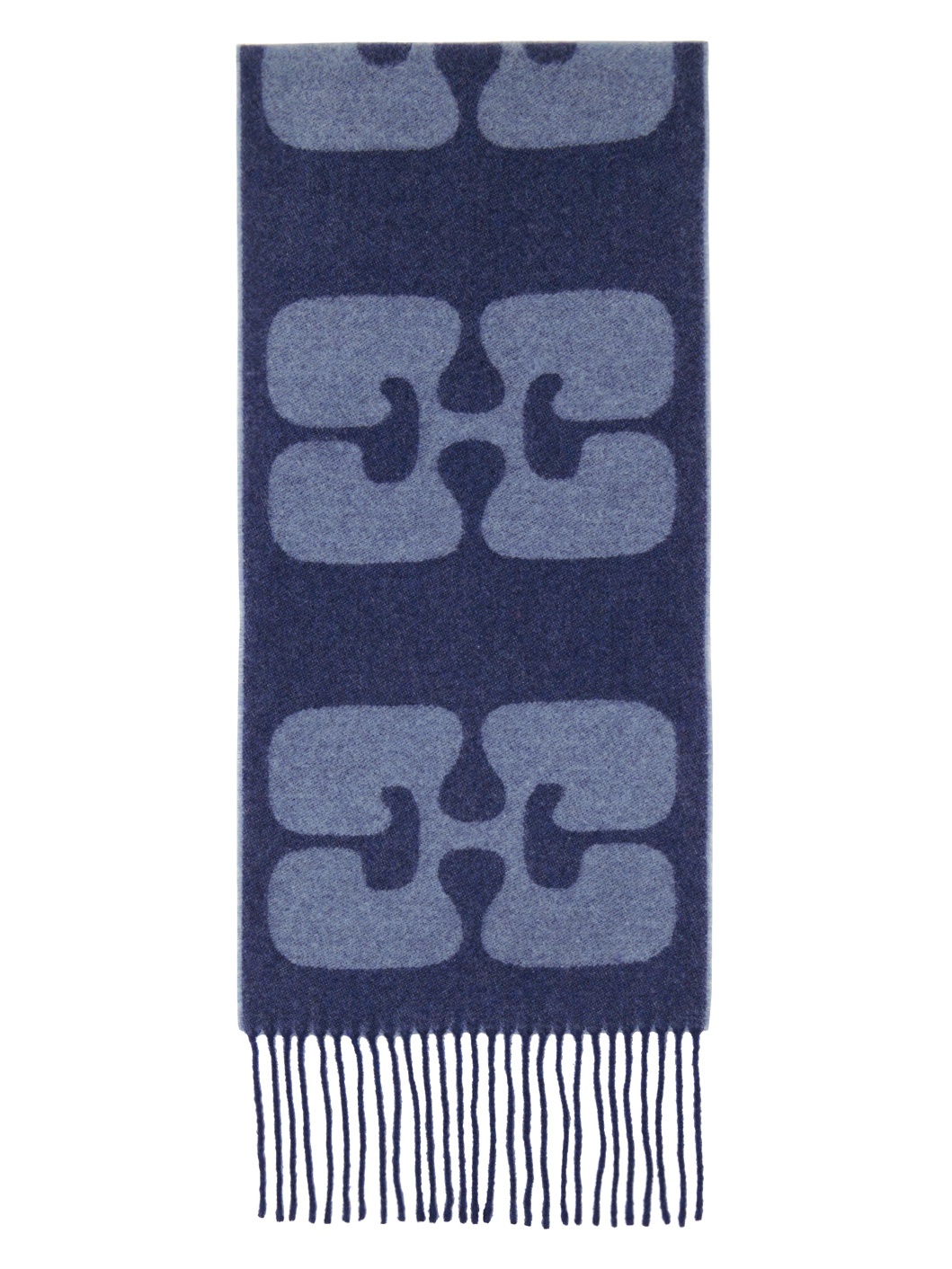 Navy Narrow Logo Scarf - 1