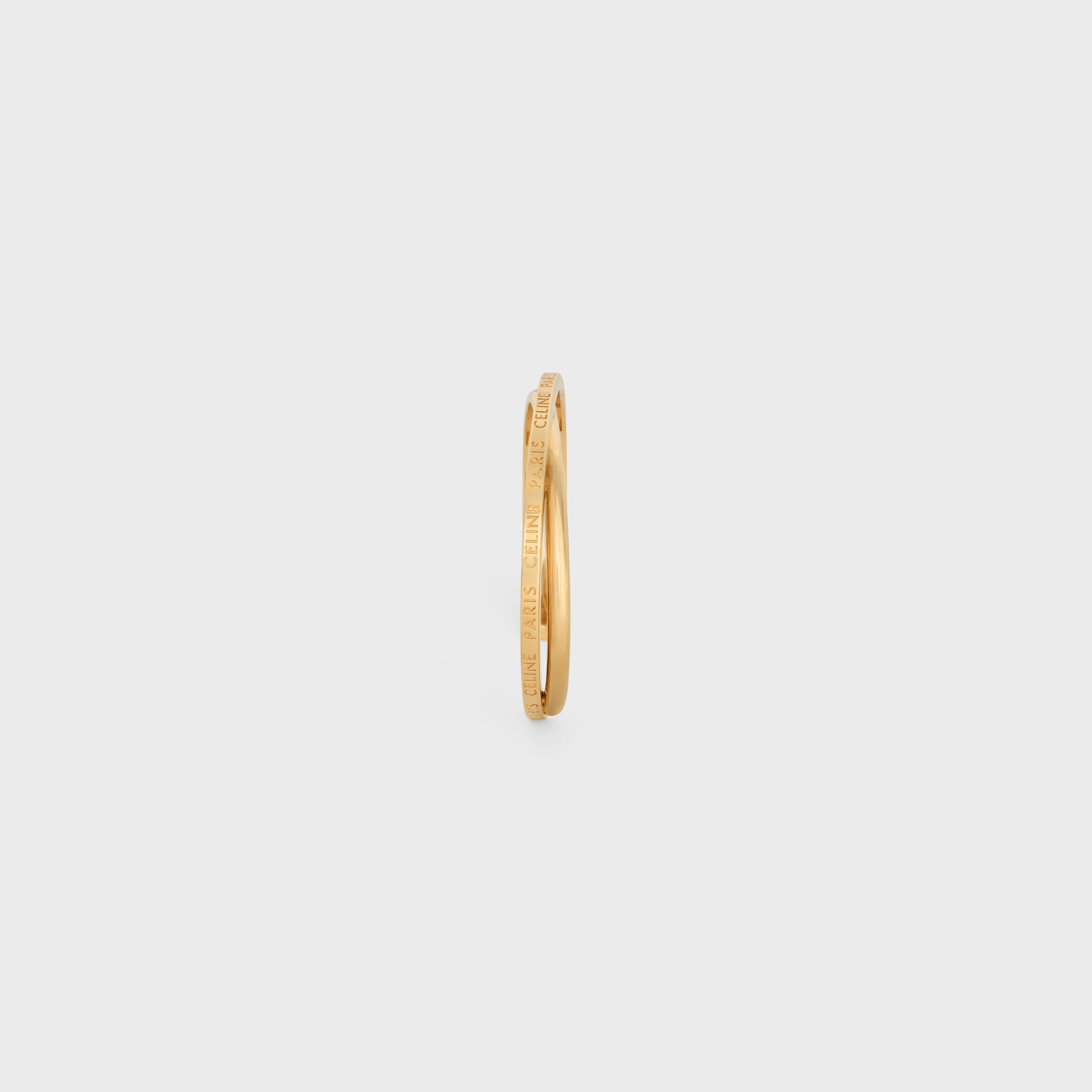 Celine Paris Double Thin Cuff in Brass with Gold Finish - 3
