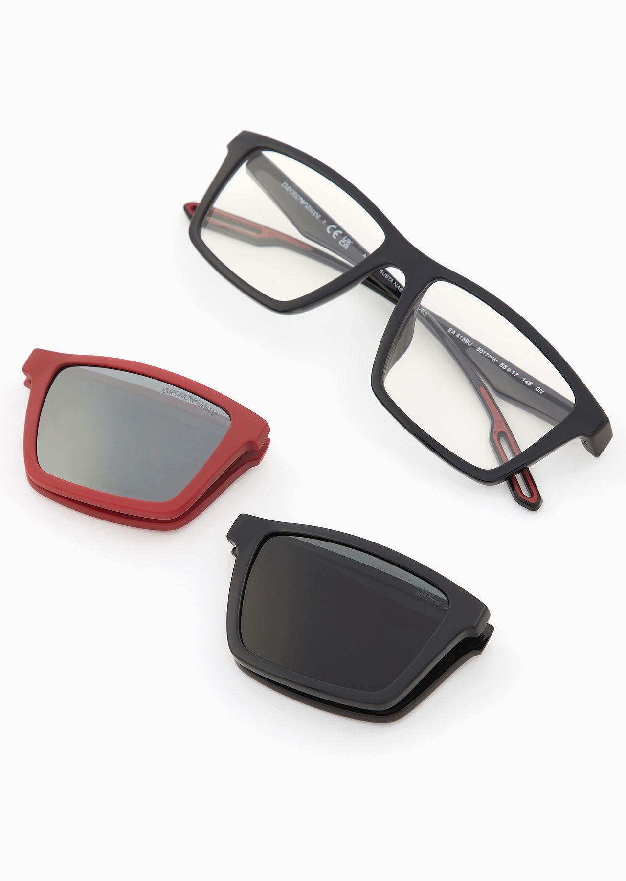 Men’s rectangular sunglasses with interchangeable lenses 2
