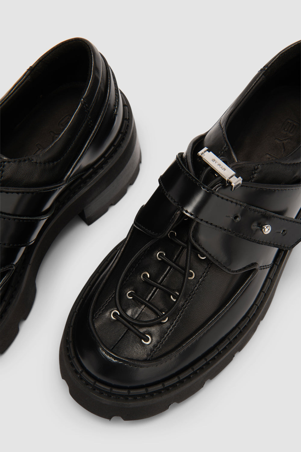 Yaka Creeper Black Semi Patent and Nappa Leather - 3