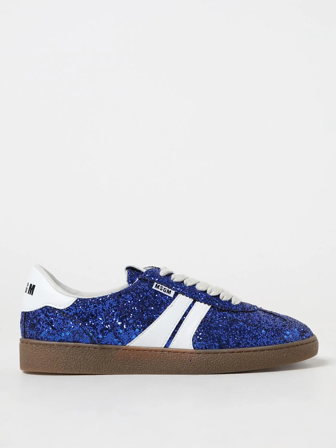 MSGM Retro sneakers in glittery fabric and synthetic leather - 1