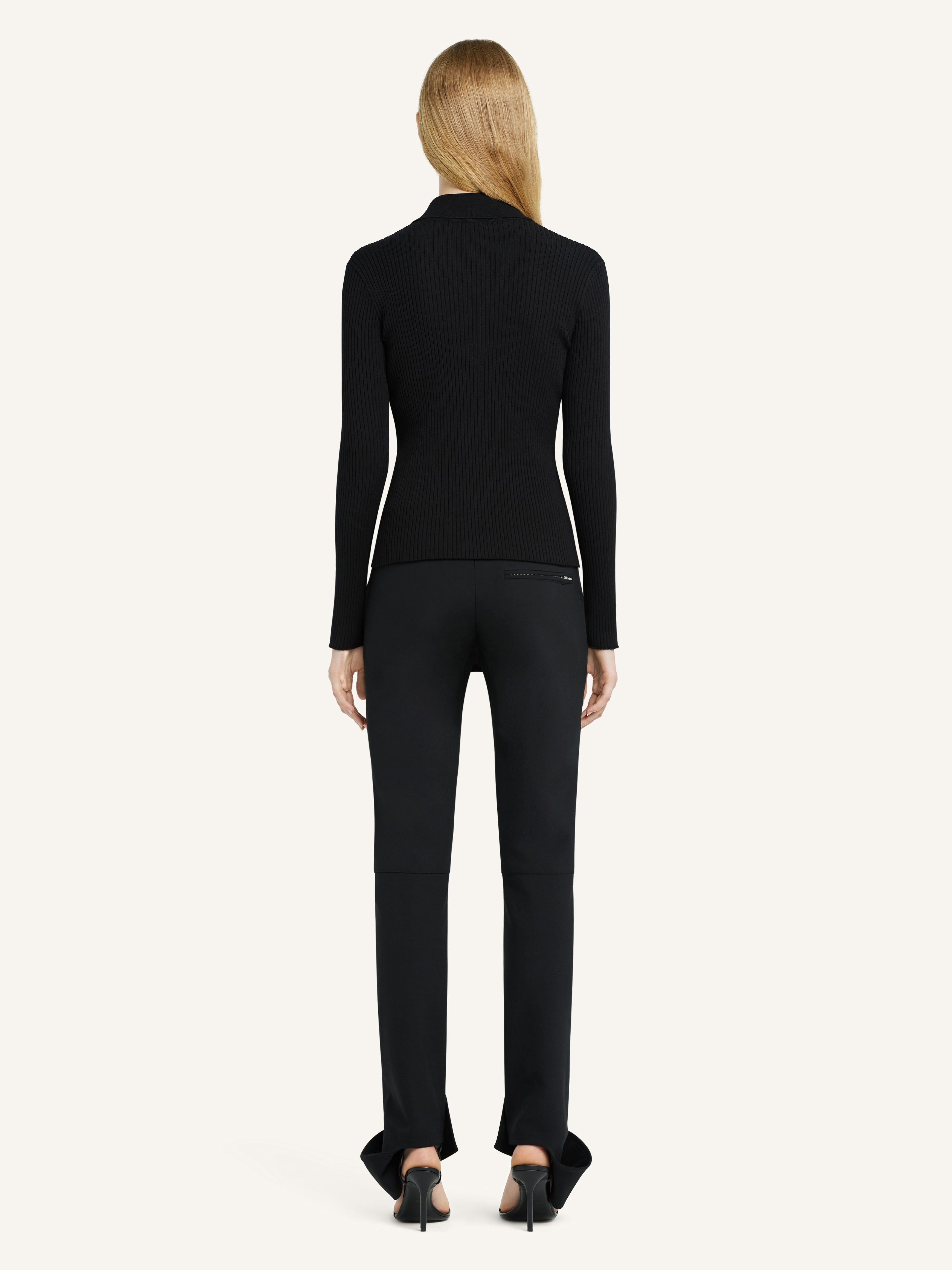 KNITTED ZIPPED CARDIGAN - 4