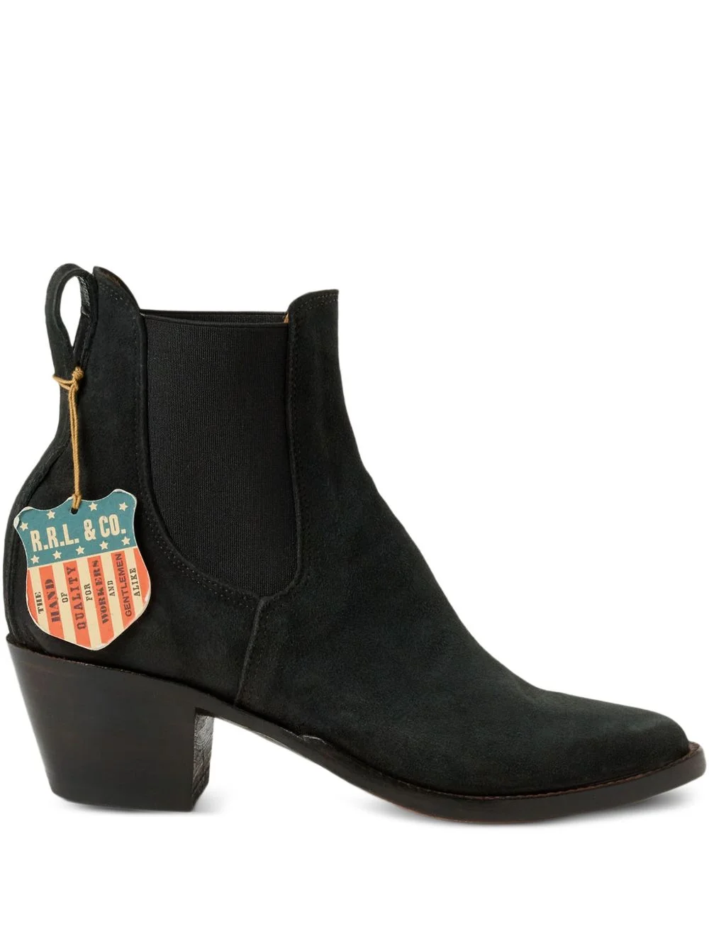 50mm almond-toe leather boots - 1