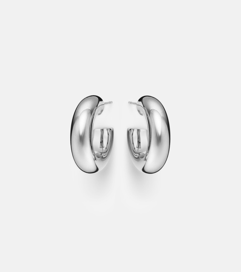 Samira Micro rhodium-plated hoop earrings 1