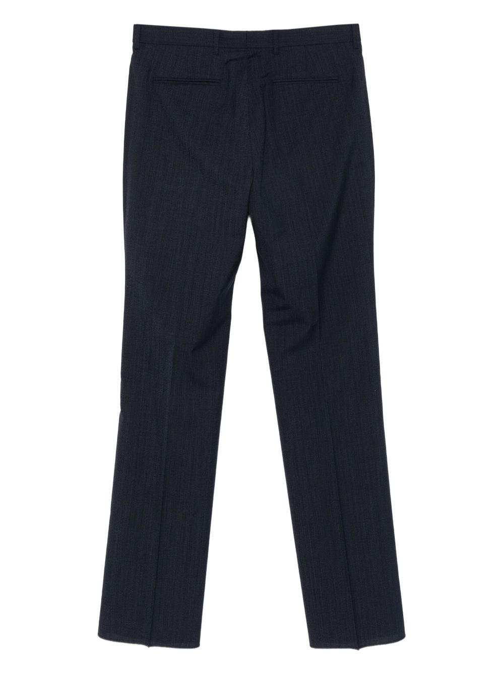 pinstripe flat-front trousers - 2
