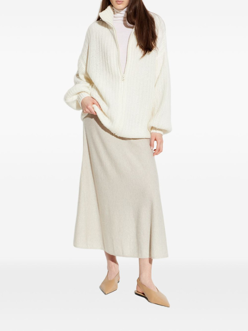 LISA YANG Moralie balloon-sleeve zip cardigan outlook
