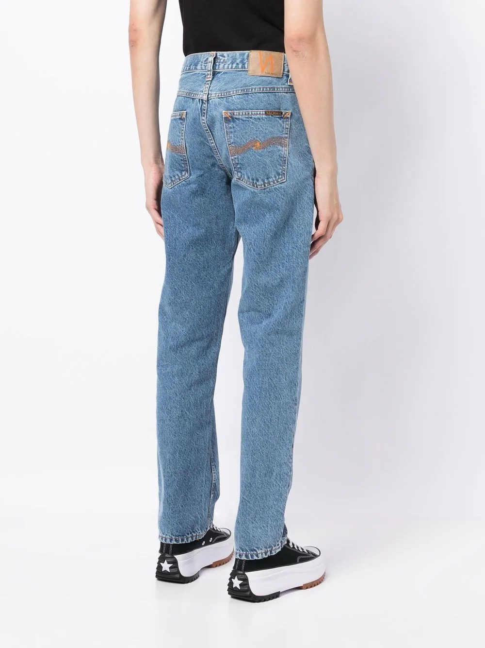 high-rise straight-leg jeans - 4