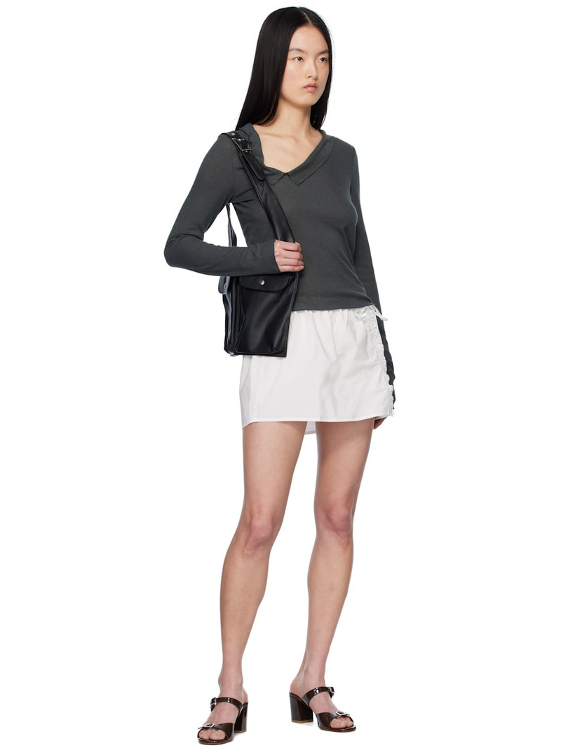 DEIJI STUDIOS White Ruffle Miniskirt outlook