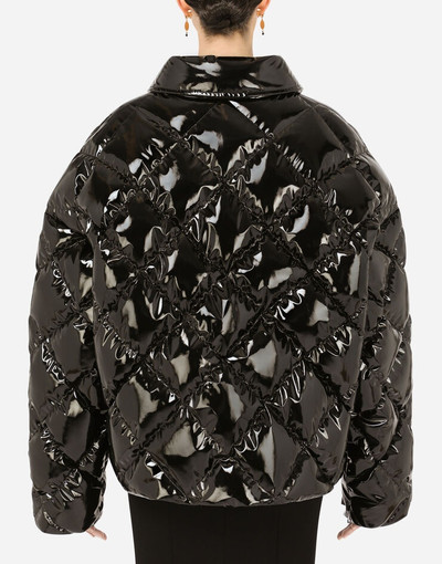 Dolce & Gabbana Quilted foiled nylon down jacket outlook