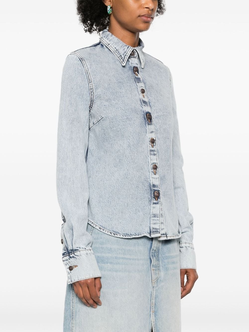 long-sleeve denim shirt - 3